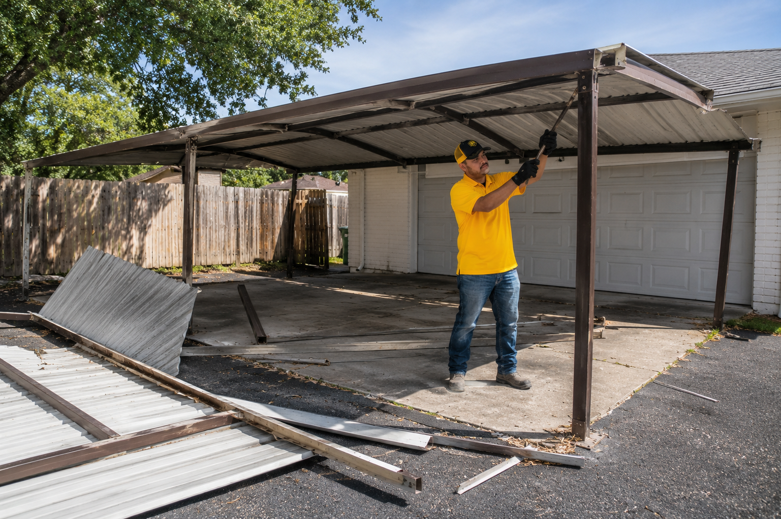 Carport Demolition in Austin, TX